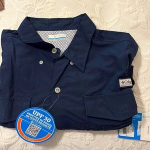 NWT Columbia Short Sleeve Performance Fishing Shirt spf 30